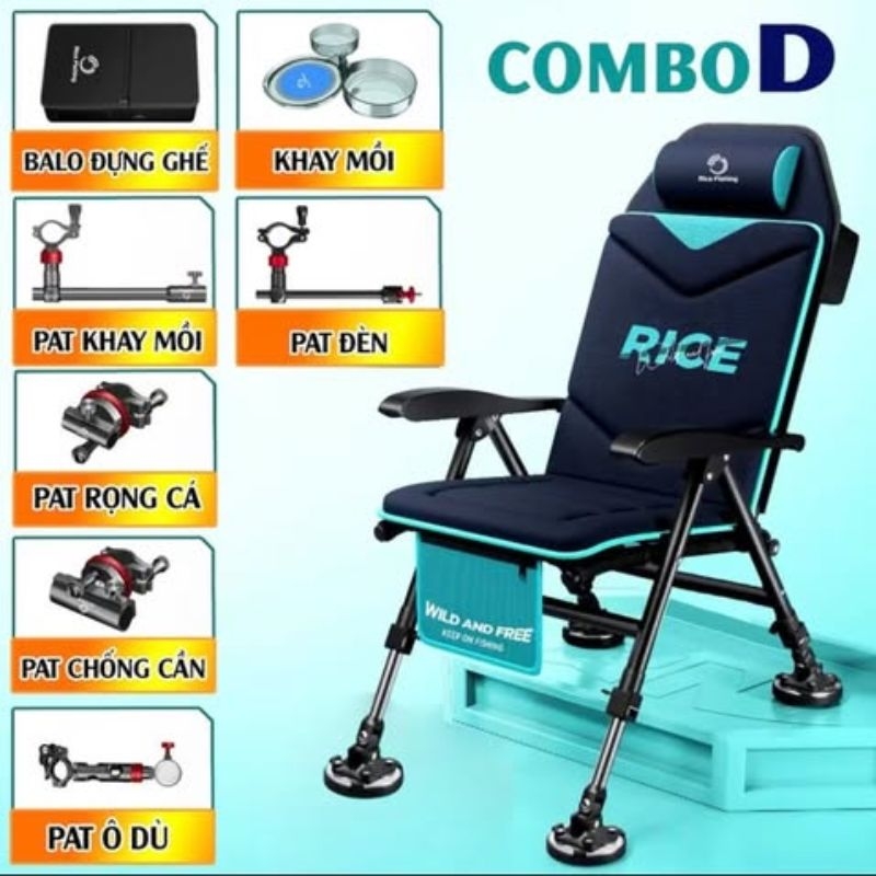 Ghế Săn Hàng KK-52 Rice Fishing trọng lượng nhẹ dễ dàng điều chỉnh tư thế