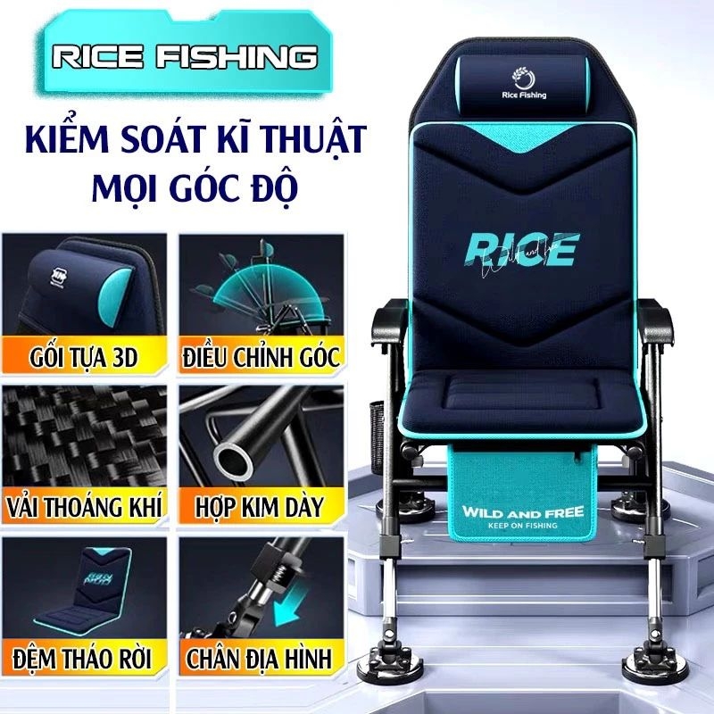 Ghế Săn Hàng KK-52 Rice Fishing trọng lượng nhẹ dễ dàng điều chỉnh tư thế