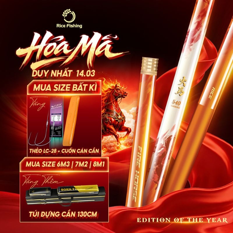 Cần Câu Hoả Mã CC-48 Cao Cấp Bản Kỷ Niệm