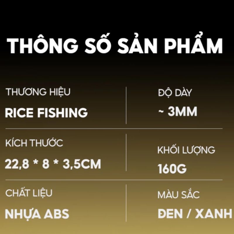 Hộp đựng trục V5 HP-21 6 ngăn RICE FISHING chất liệu ABS chống va đập