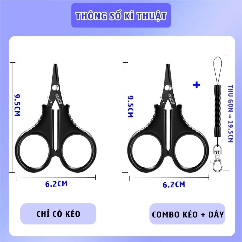 Kéo Cắt Dây Câu Cá PK-44 Hình Số 8 Gấp Gọn Tiện Lợi Bằng Thép Không Gỉ