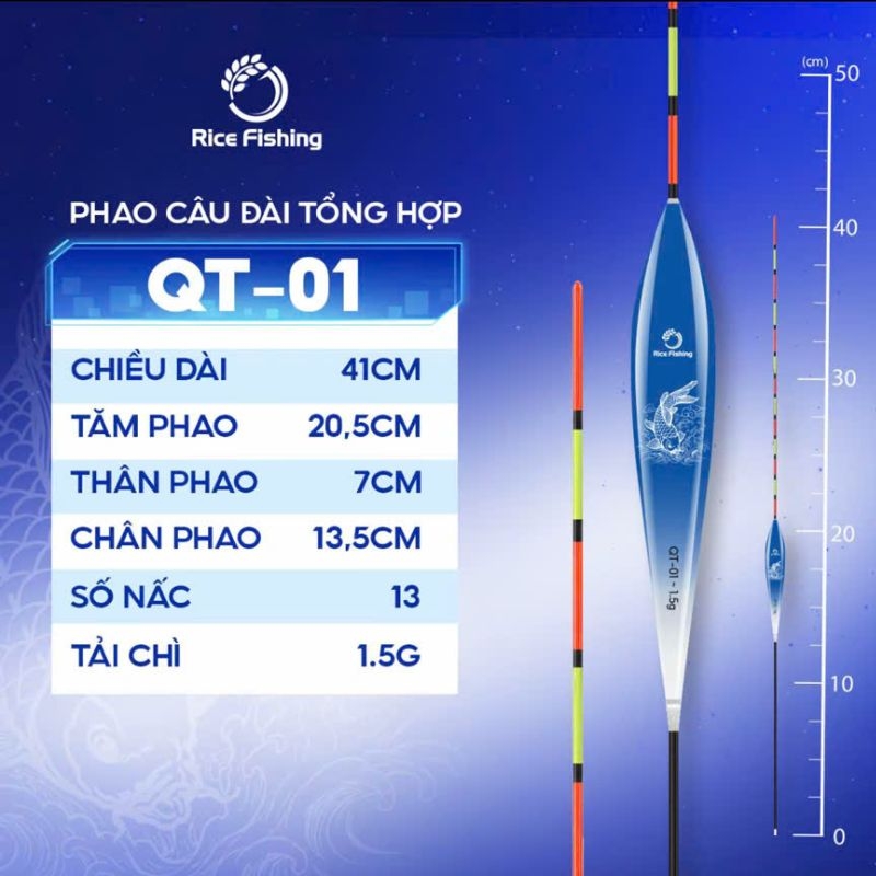Phao câu cá tổng hợp Rice Fishing PC-51 rô chép diếc