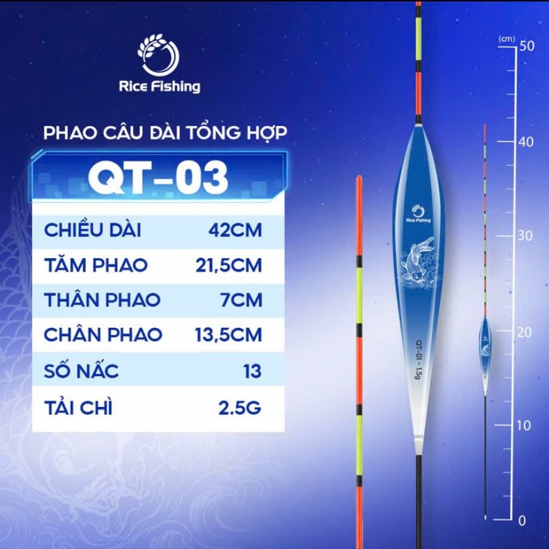Phao câu cá tổng hợp Rice Fishing PC-51 rô chép diếc
