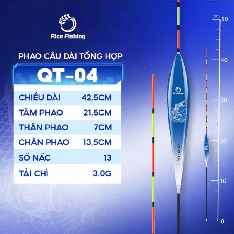 Phao câu cá tổng hợp Rice Fishing PC-51 rô chép diếc