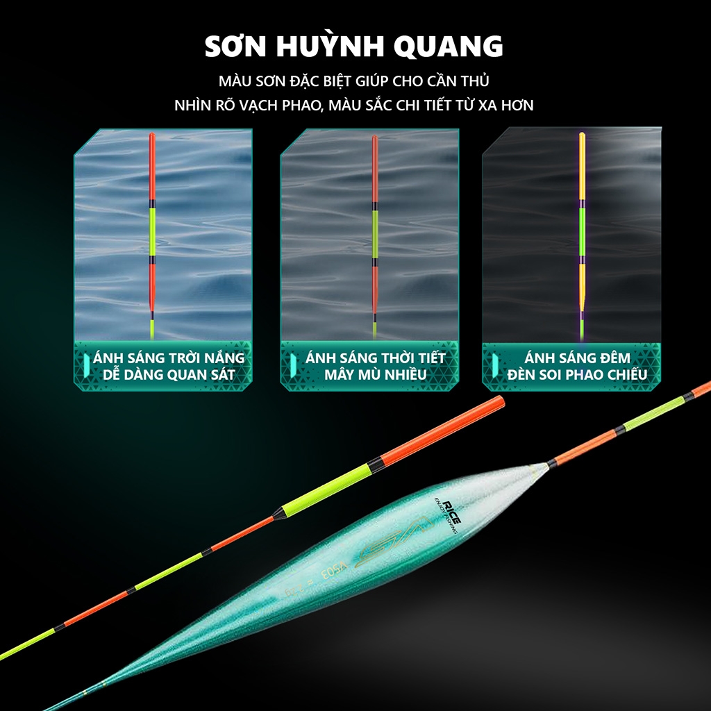 Phao câu đài V5 PC-41 chính hãng Rice Fishing chuyên câu rô phi, diếc, chép, trắm, mè