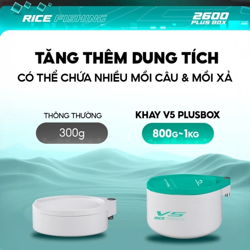 Thùng câu đài V5 Plus Box KK-69 26L Rice Fishing nâng cấp