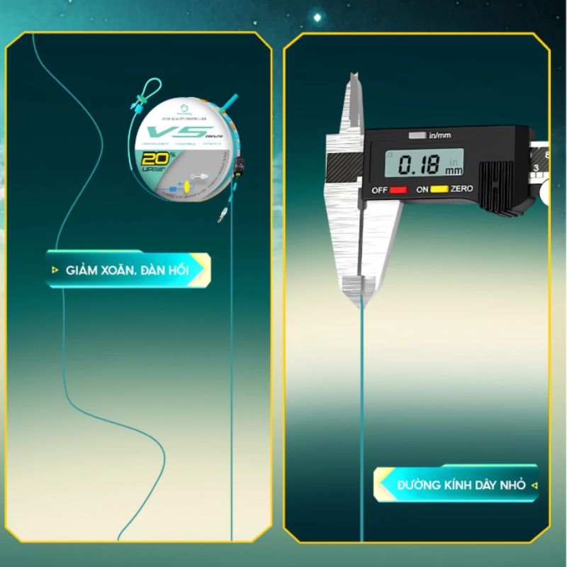 Dây trục câu đài V5 RICE FISHING nylon lụa Nhật siêu mềm DC-30