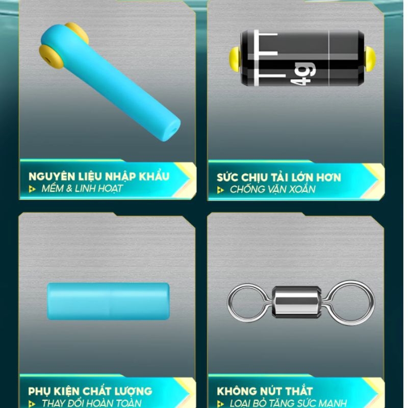 Dây trục câu đài V5 RICE FISHING nylon lụa Nhật siêu mềm DC-30