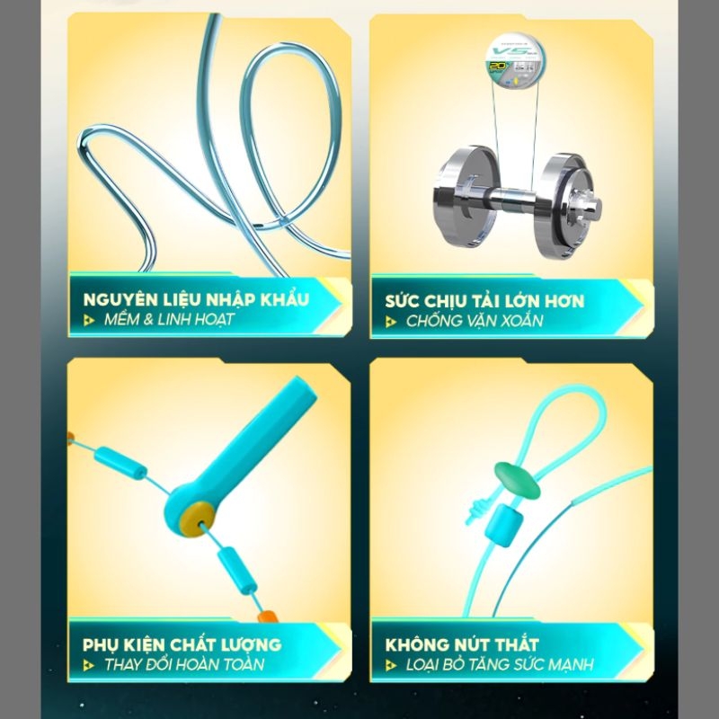 Dây trục câu đài V5 RICE FISHING nylon lụa Nhật siêu mềm DC-30