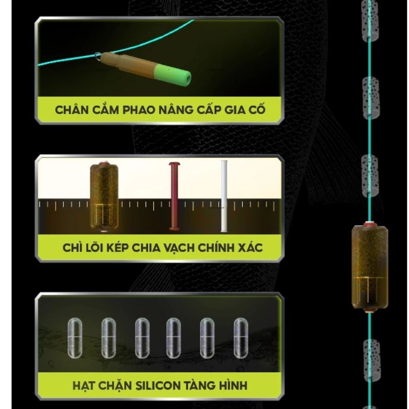 Trục câu đài V5 Silver Carp DC-22 Rice Fishing không nút thắt chuyên câu cá lớn