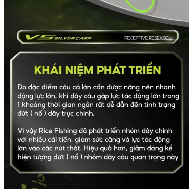 Trục câu đài V5 Silver Carp DC-22 Rice Fishing không nút thắt chuyên câu cá lớn