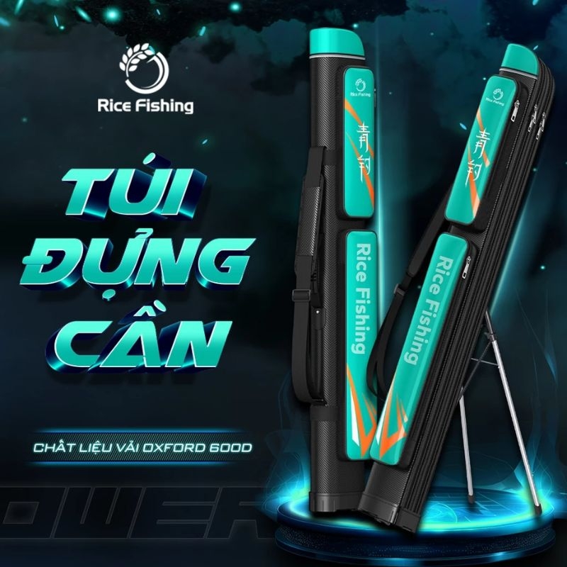 Túi Đựng Cần Câu Cá TC-19, bao đựng cần câu và phụ kiện dạng cứng Rice Fishing