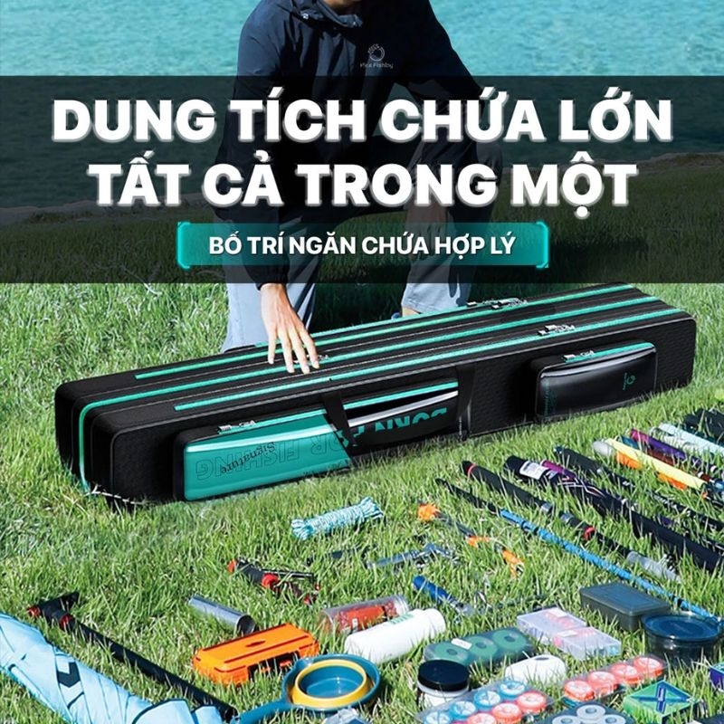 Túi Đựng Cần Câu Đài TC-23 RICE FISHING chống thấm nước Siêu Bền