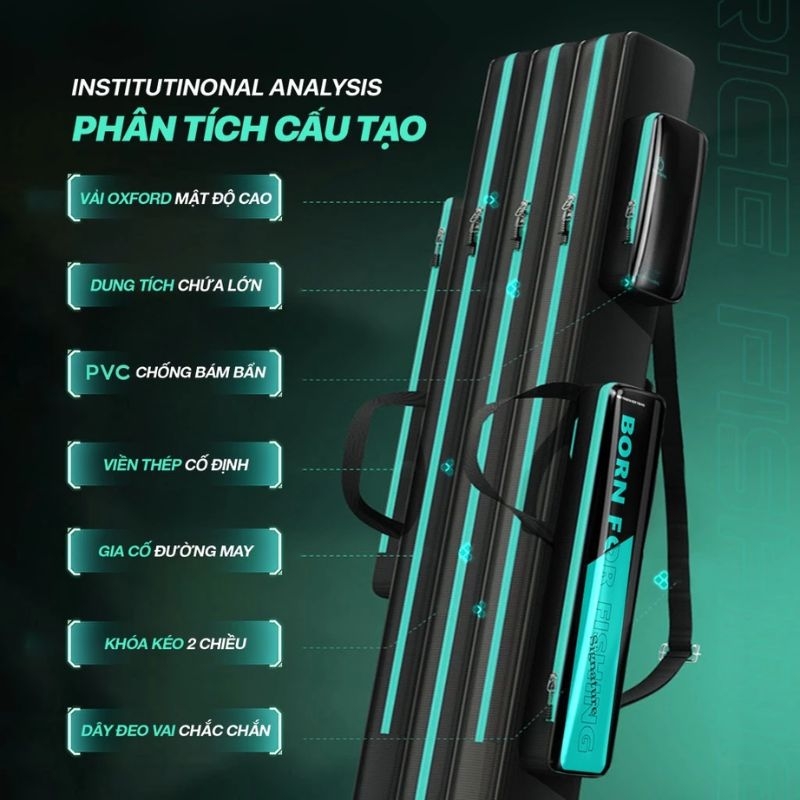 (HÀNG LỖI THANH LÝ GIAO NGẪU NHIÊN) Túi Đựng Cần Câu Đài TC-23 RICE FISHING