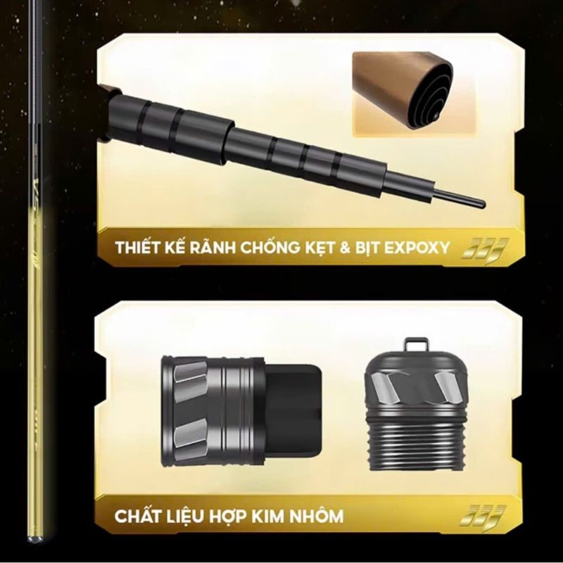Cần Câu Đài V5 CC-40 3,5H Thế hệ 3 Rice Fishing Carbon 30T & 40T Phiên Bản Mới 2025