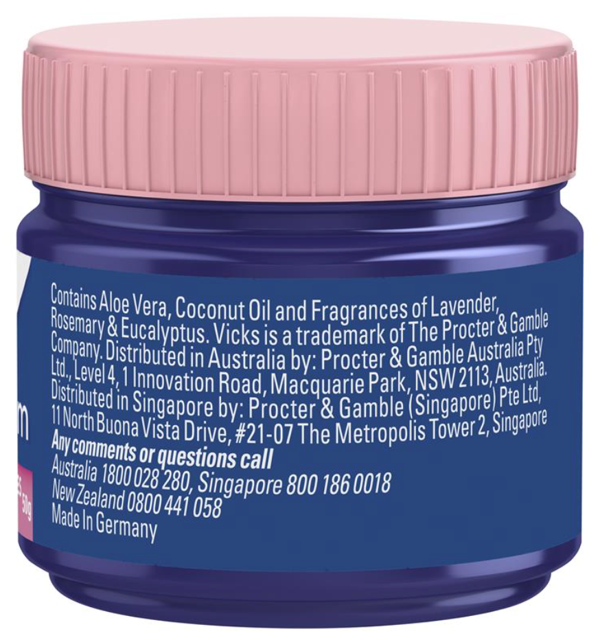 Dầu ấm ngực Vicks Baby Balsam Decongestant Chest Rub 50g Cavita