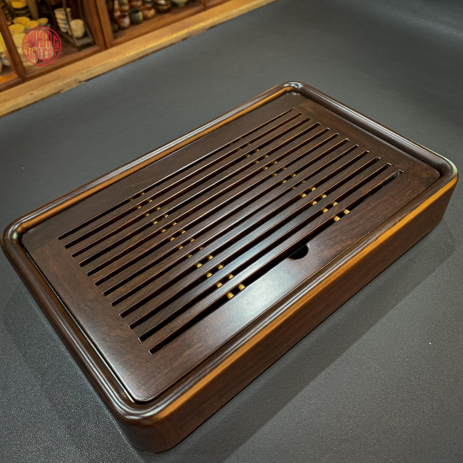 Khay trà pha trà đối ẩm gỗ gụ ( 26x19cm )