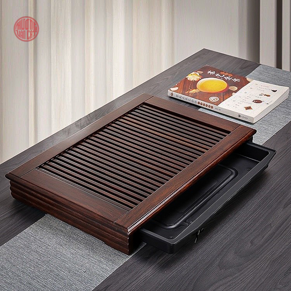 Khay trà bằng gỗ gụ( 43x30cm)