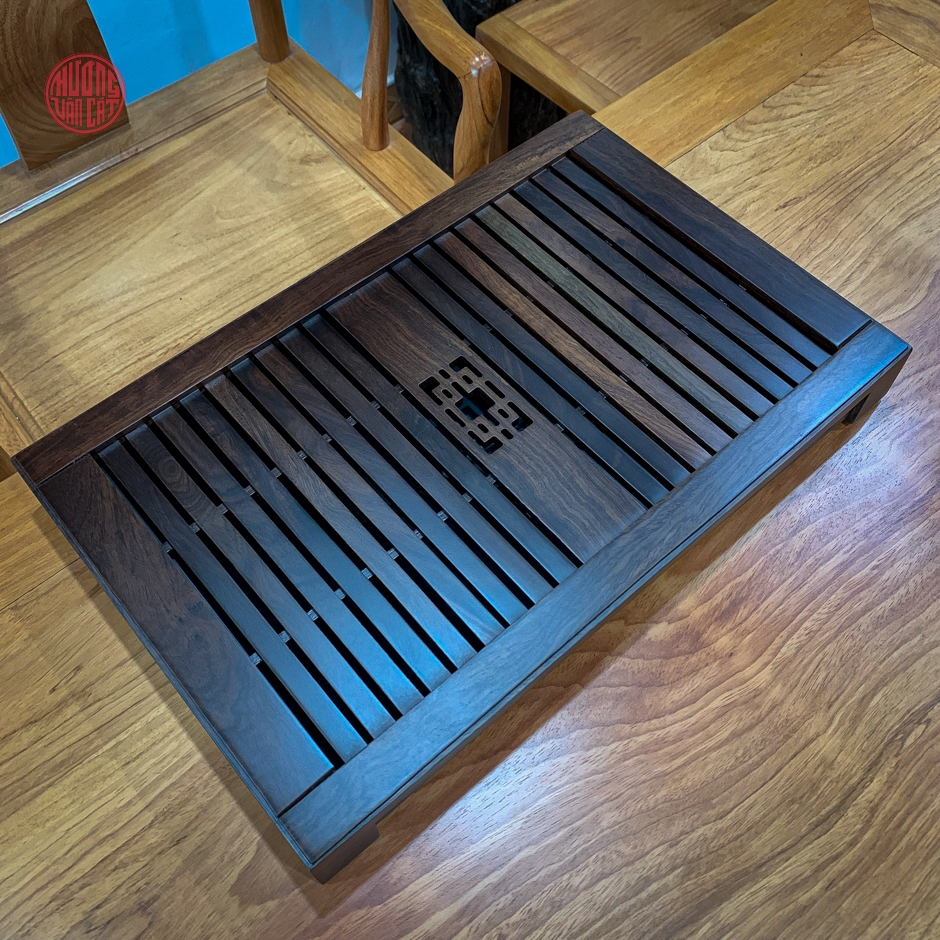 Khay trà bằng gỗ gụ (55x35cm)