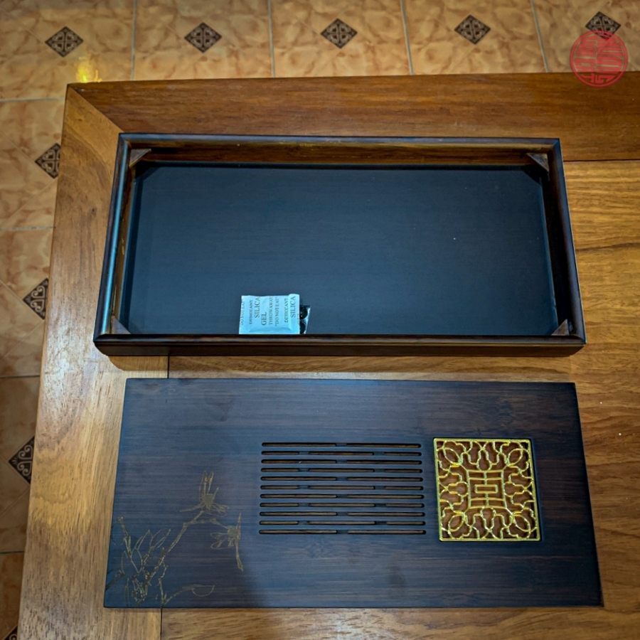Khay trà bằng tre dạng hộp nhỏ ( 36x18cm )