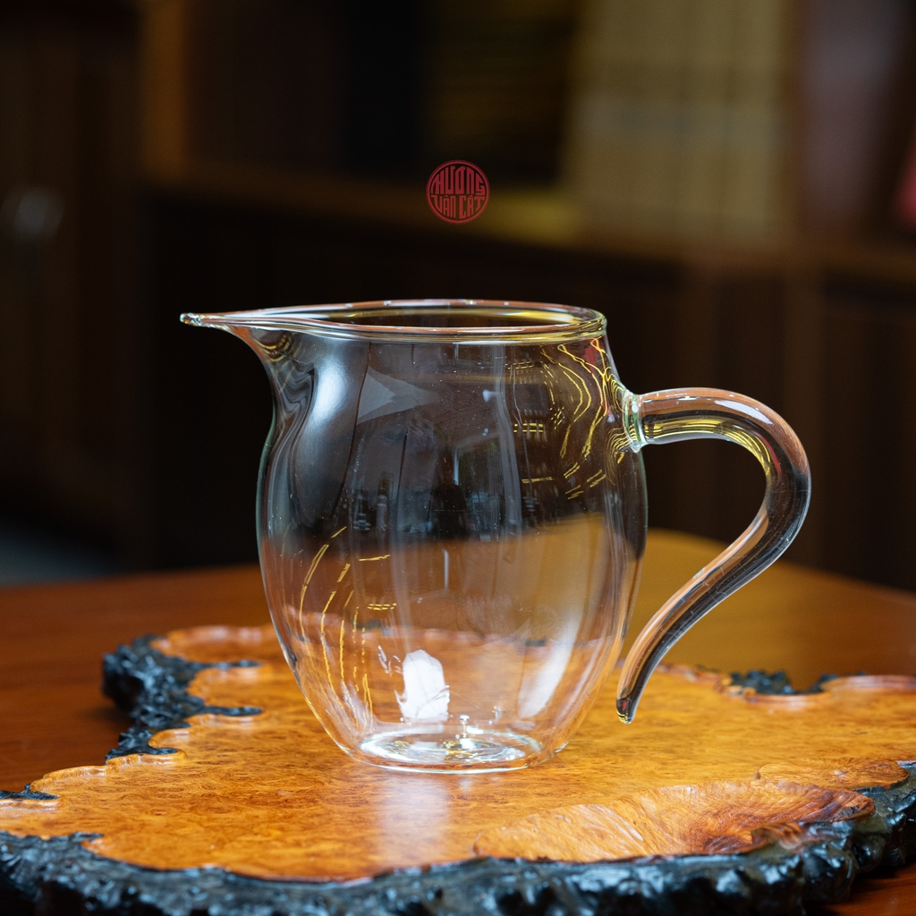 TỐNG THỦY TINH TRÒN QUAI TRẮNG 360ML