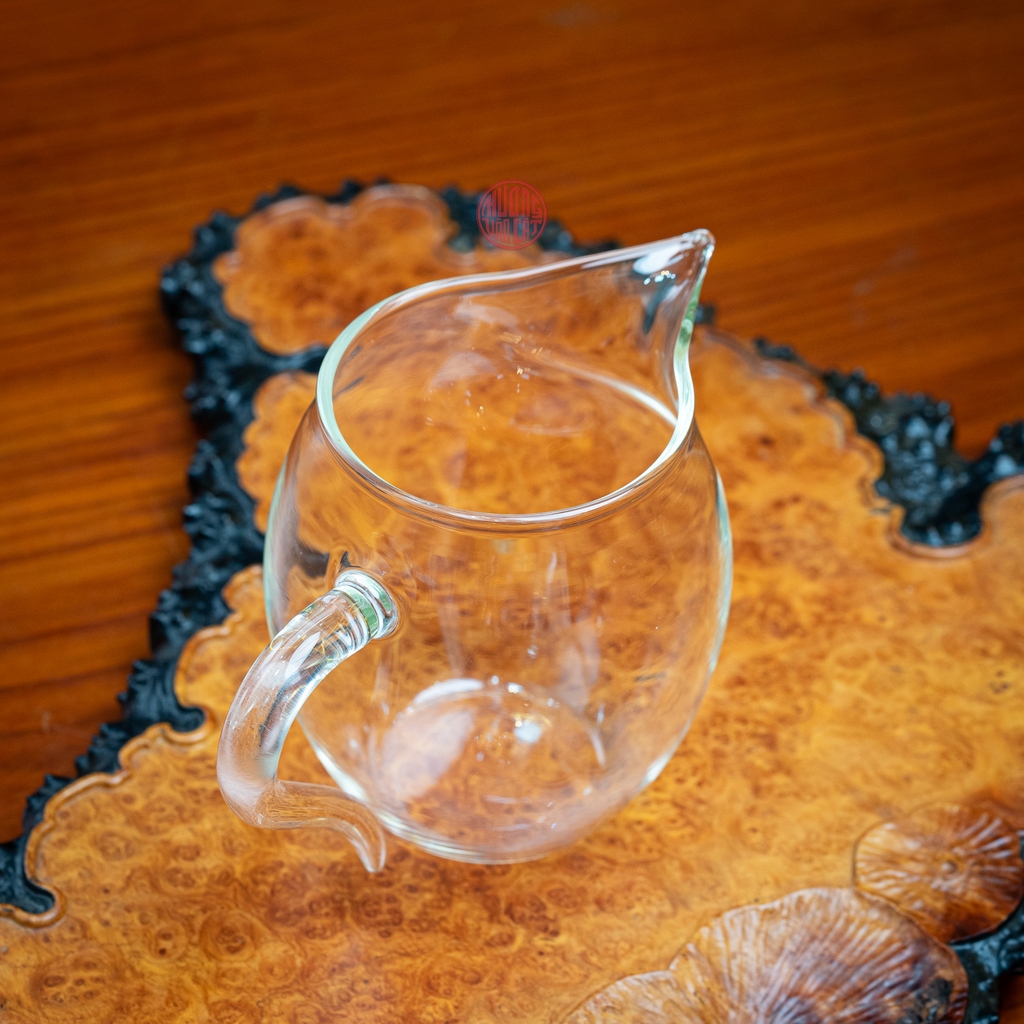 TỐNG THỦY TINH TRÒN QUAI TRẮNG 360ML