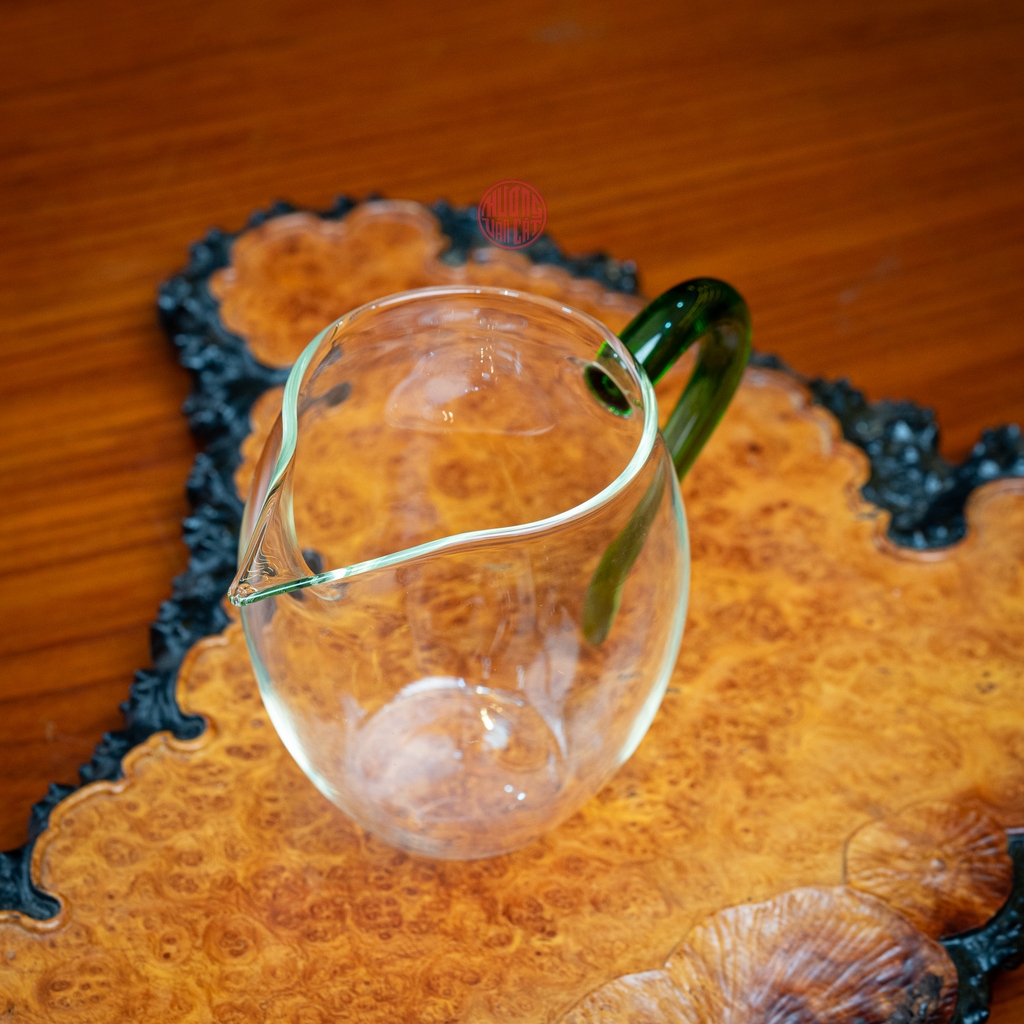 TỐNG THỦY TINH TRÒN QUAI XANH 360ML