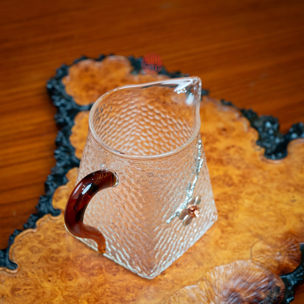 TỐNG THỦY TINH MỜ VUÔNG NỔI HOA 360ML