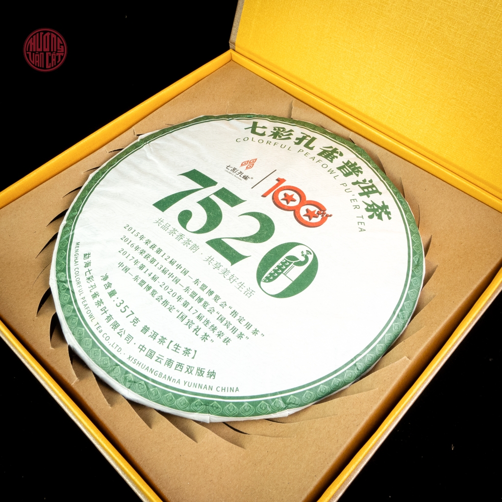 Trà phổ nhĩ sống Vân Nam Thất Thái Khổng Tước hiệu 7520