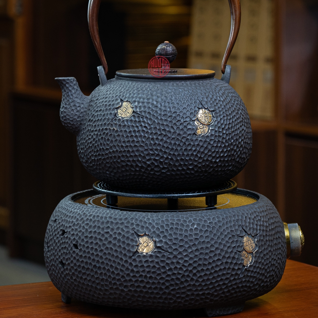 BỘ ẤM GANG TETSUBIN NẤU NƯỚC ĐÚC NỔI KIM TIỀN BẢO