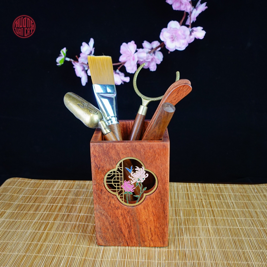 Bộ dụng cụ pha trà gỗ hương