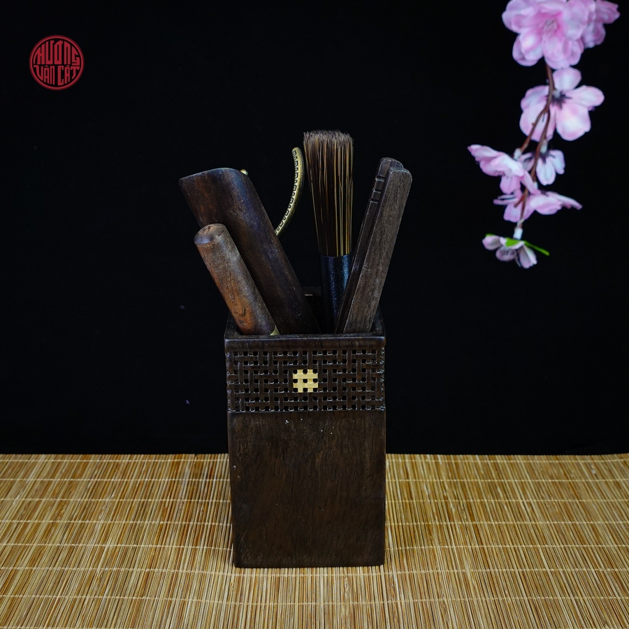 Bộ dụng cụ pha trà gỗ gụ