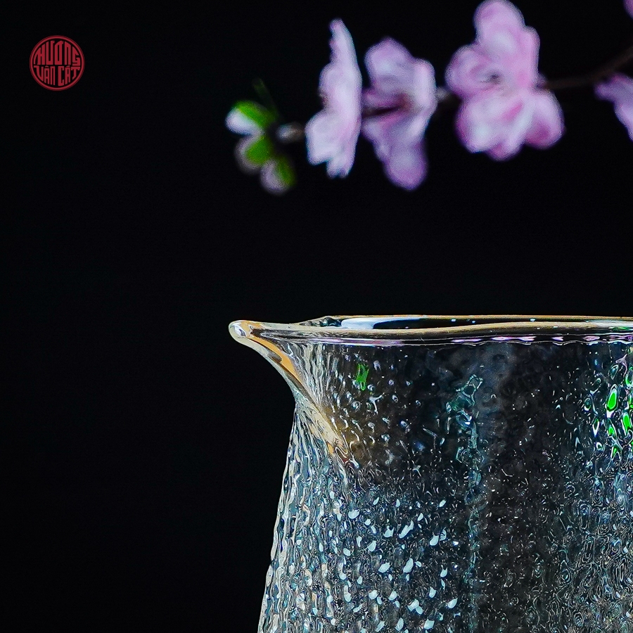 Chén tống trà thủy tinh nhám