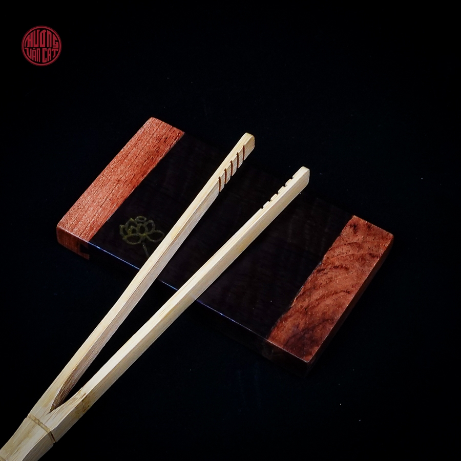 Gắp chén tre kẹp ly trà