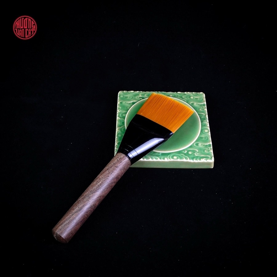 Chổi vệ sinh khay trà cán gỗ dùng quét bàn trà