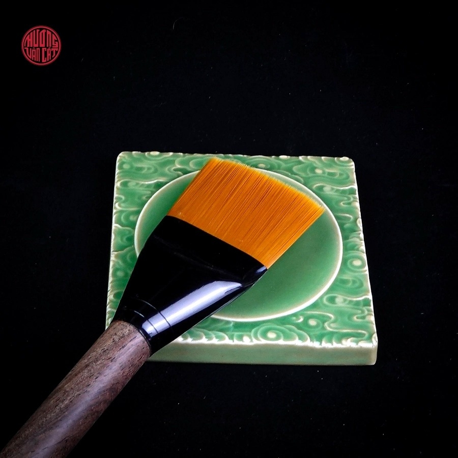 Chổi vệ sinh khay trà cán gỗ dùng quét bàn trà