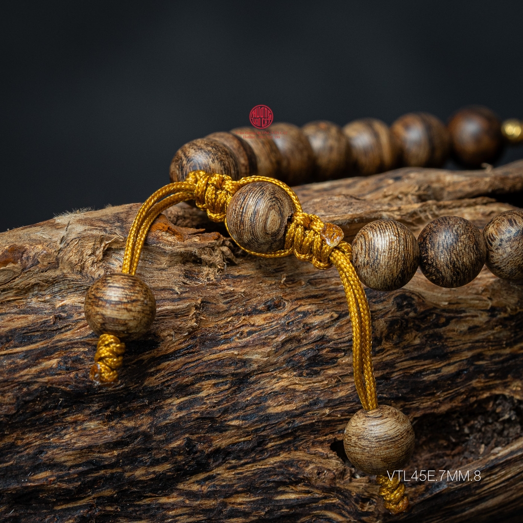 Vòng tay Trầm Hương cho nữ 7 li cận chìm mix Ngọc