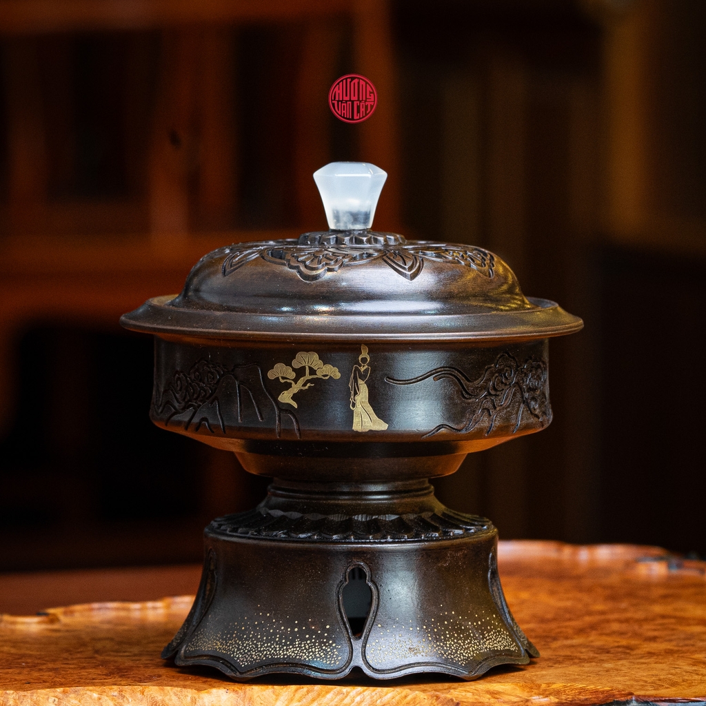 LƯ ĐỒNG CAO CẤP THÂN XOAY NẮP NGỌC