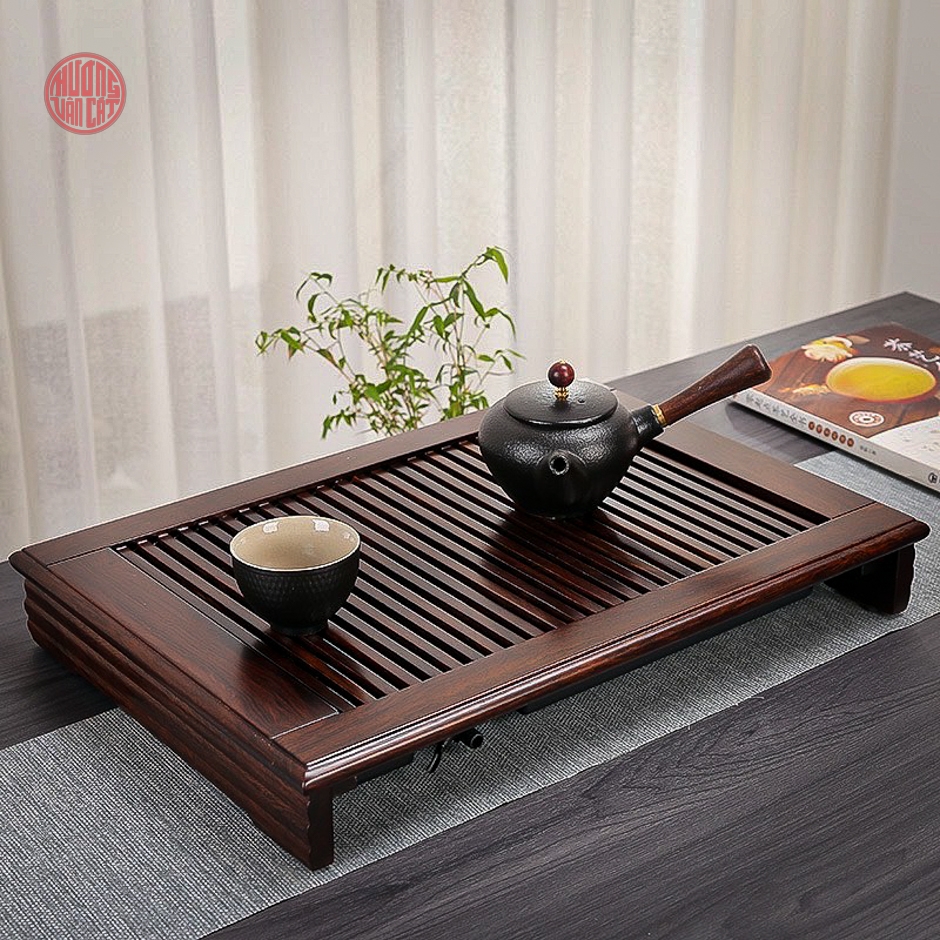 Khay trà bằng gỗ gụ( 43x30cm)