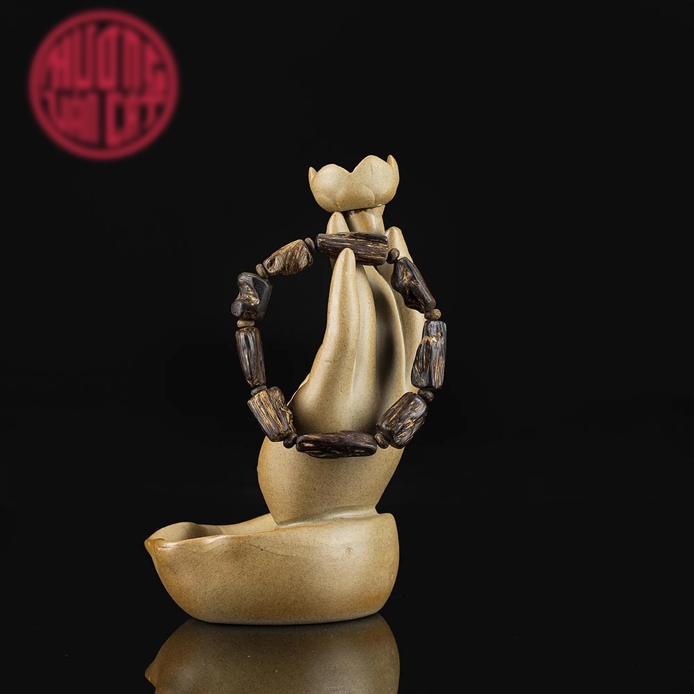 Vòng tay trầm hương chìm cao cấp dạng hạt tự nhiên ( 14,5 gr )