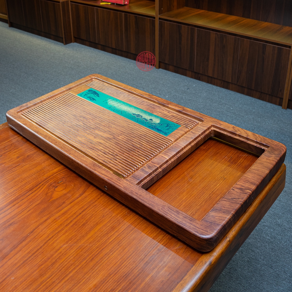 KHAY TRÀ GỖ MÀU HƯƠNG CAO CẤP (87x45x5 CM)