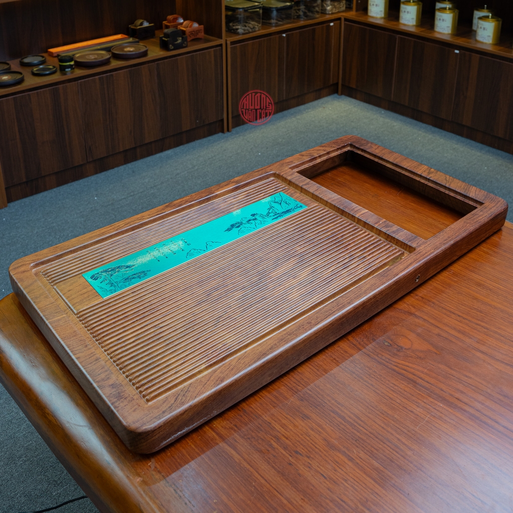 KHAY TRÀ GỖ MÀU HƯƠNG CAO CẤP (87x45x5 CM)