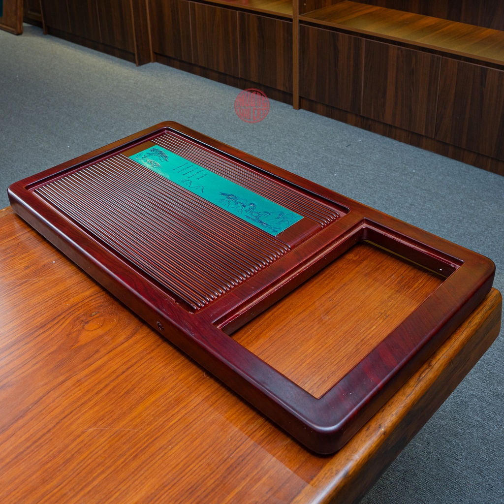 KHAY TRÀ GỖ MÀU CẨM CAO CẤP (87x45 CM)