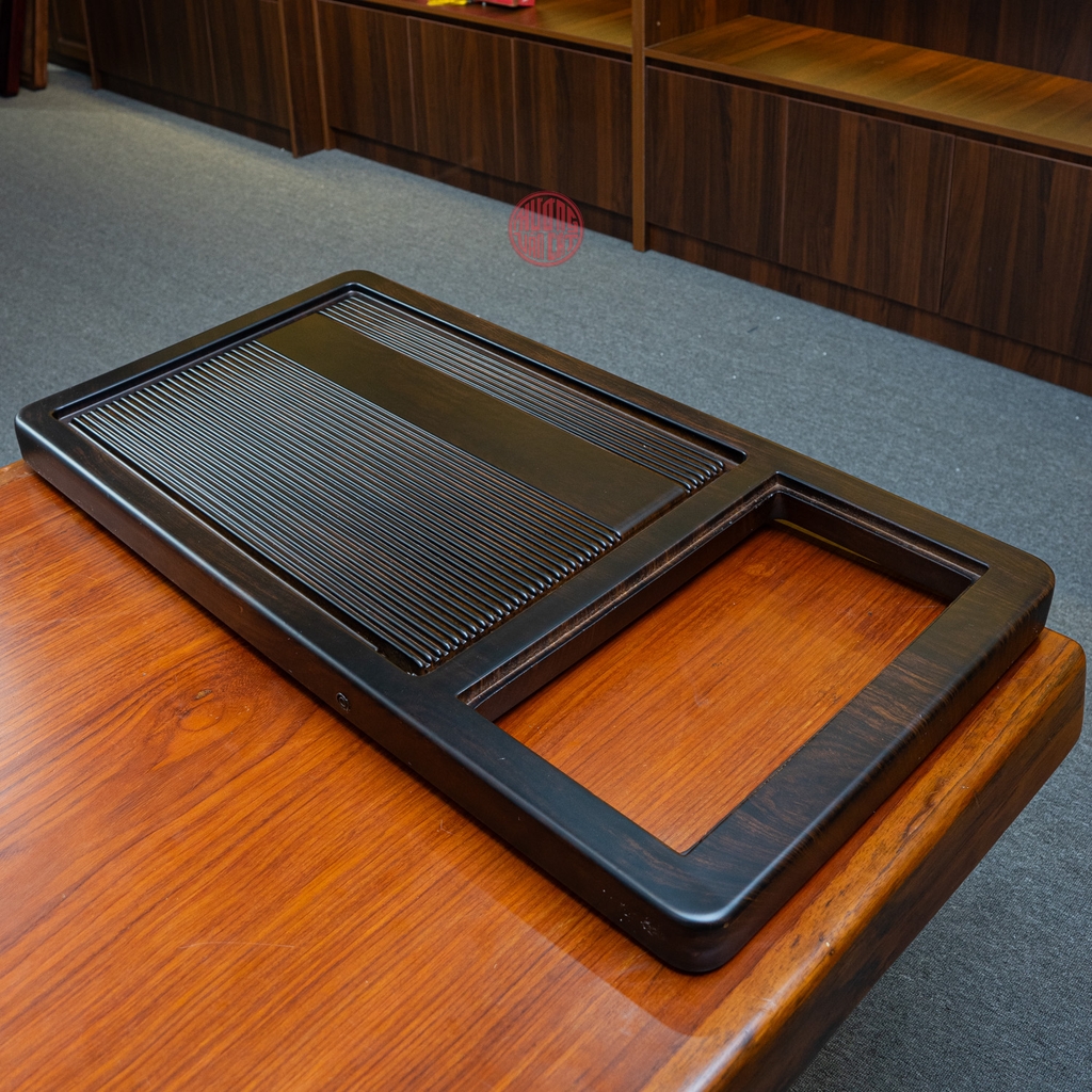 KHAY TRÀ GỖ MÀU MUN CAO CẤP (87x45 CM)