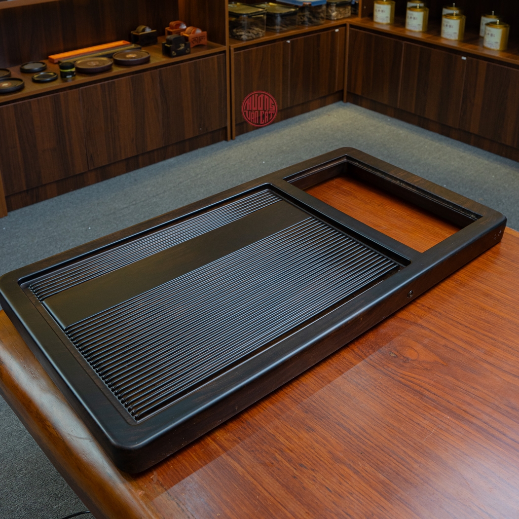 KHAY TRÀ GỖ MÀU MUN CAO CẤP (87x45 CM)