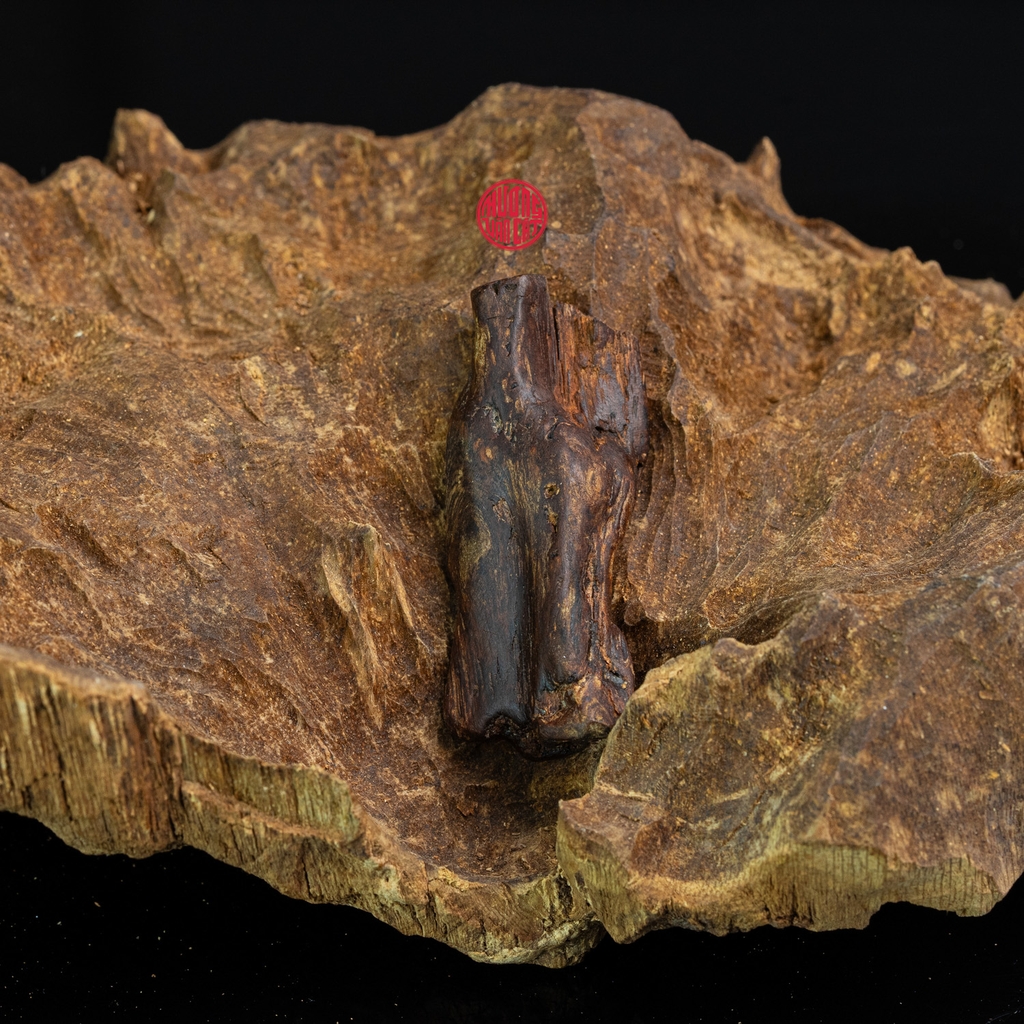 MẶT DÂY CHUYỀN TRẦM HƯƠNG CHÌM NƯỚC DÁNG TỰ NHIÊN (3,3G)