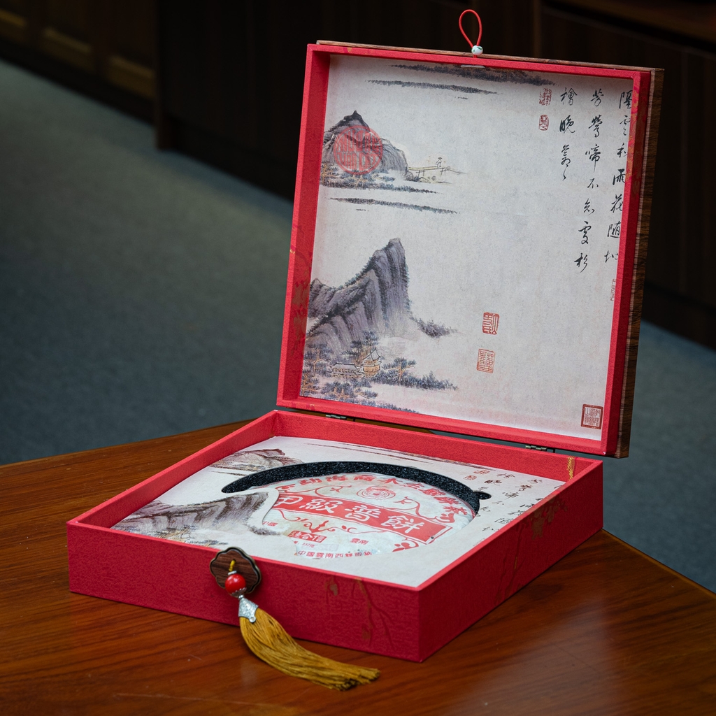 TRÀ PHỔ NHĨ CHÍN TÂY SONG BẢN NẠP CAO CẤP Ủ 15 NĂM (357 GRAM)