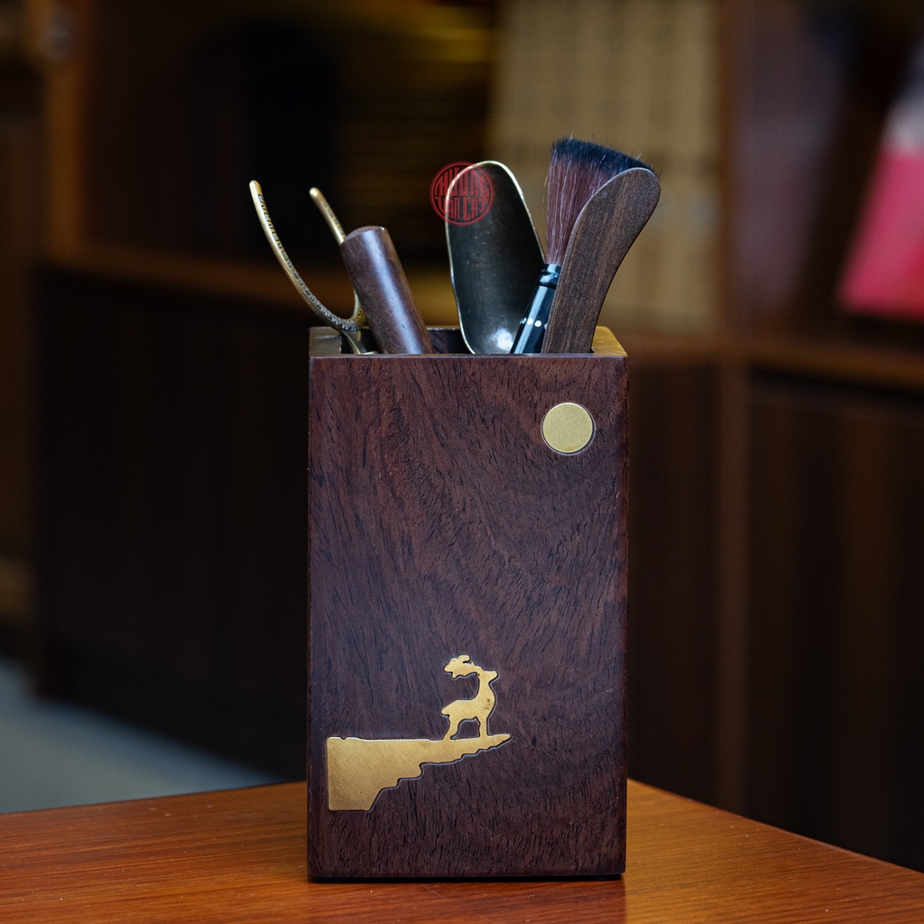 BỘ TRÀ CỤ NHIỀU MÓN HÌNH VUÔNG KHẮC LỘC VỌNG NGUYỆT