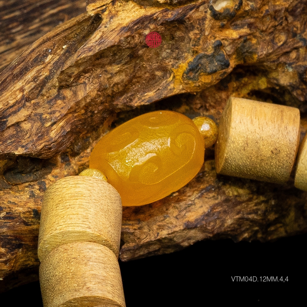 Vòng trầm hương trúc 12 li mix đá vàng