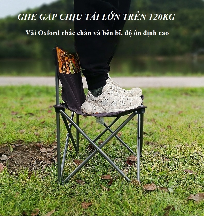 Bộ bàn ghế xếp di động gấp gọn có túi đựng cắm trại dã ngoại 6 ghế 1 bàn